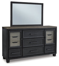 Load image into Gallery viewer, Foyland King Panel Storage Bed with Mirrored Dresser and 2 Nightstands
