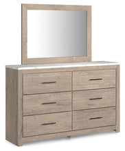 Load image into Gallery viewer, Senniberg King Panel Bed with Mirrored Dresser and Nightstand
