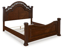 Load image into Gallery viewer, Lavinton Queen Poster Bed with Mirrored Dresser and Nightstand
