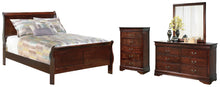 Load image into Gallery viewer, Alisdair  Sleigh Bed With Mirrored Dresser And Chest
