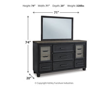 Load image into Gallery viewer, Foyland Queen Panel Storage Bed with Mirrored Dresser
