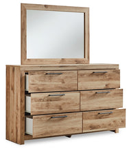 Load image into Gallery viewer, Hyanna Full Panel Bed with Mirrored Dresser and Nightstand
